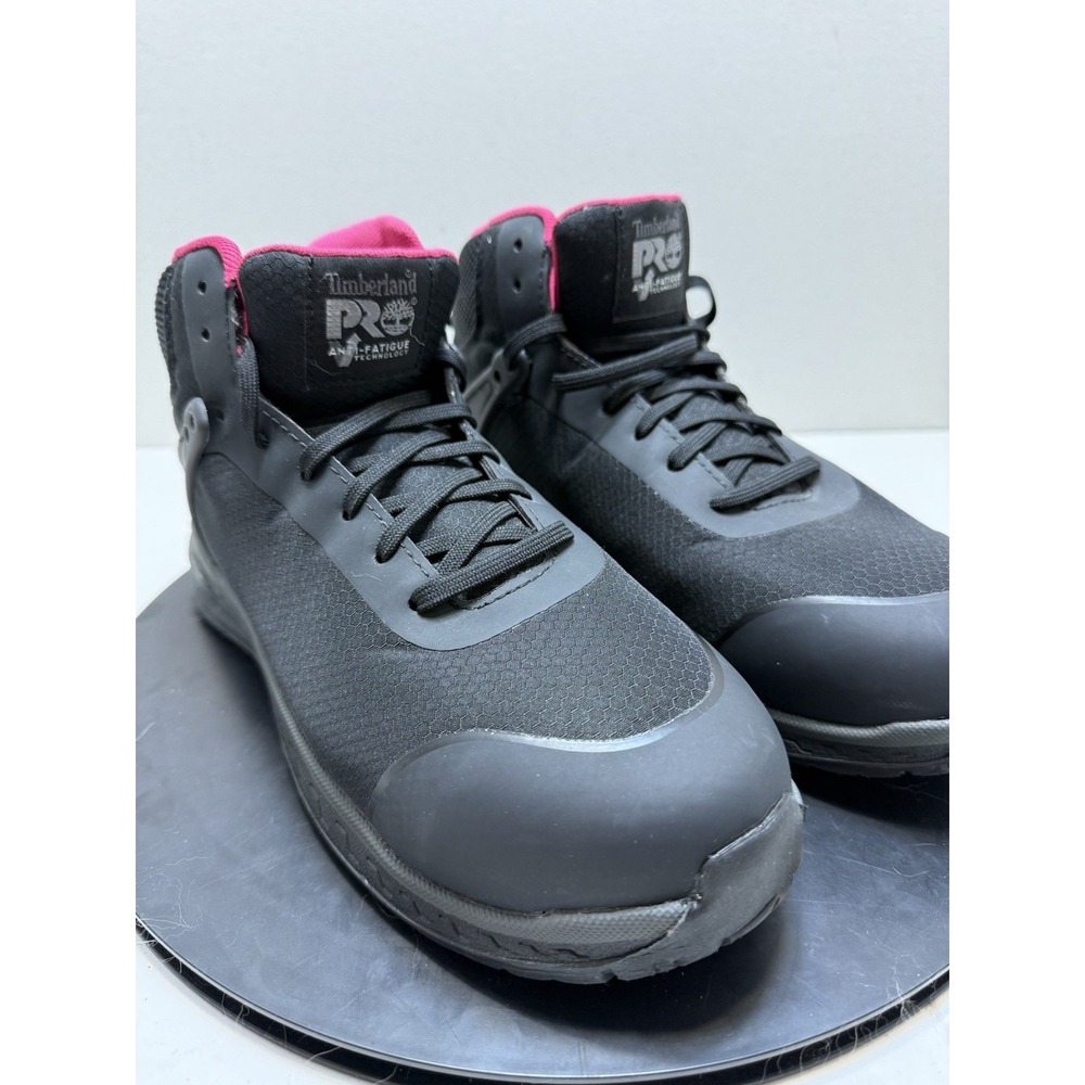 Timberland PRO Boots A1Z4PB Black Pink ESD Oil Slip Resistant Work Shoes Women 9
